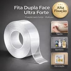 Kit 2/4 Fita Dupla Face Extra Forte Carpete Parede NanoGel Fixa Tapete