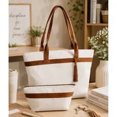 Bolsa Grande Feminina Impermeável com Necessaire Modelo Premium para Praia, Piscina Viagem Bag Tote