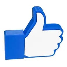 Ícone Curtir Facebook 3D Para Decoração de Bancada