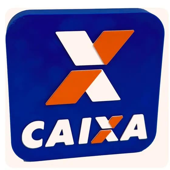Logo Caixa Econômica Federal 3d Para Decoração De Bancada