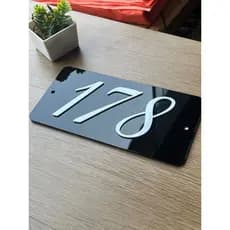 Placa Números para Casa, Loja, Empresa, Galpão, Residencial Acrílico, Personalizado (apenas o número)