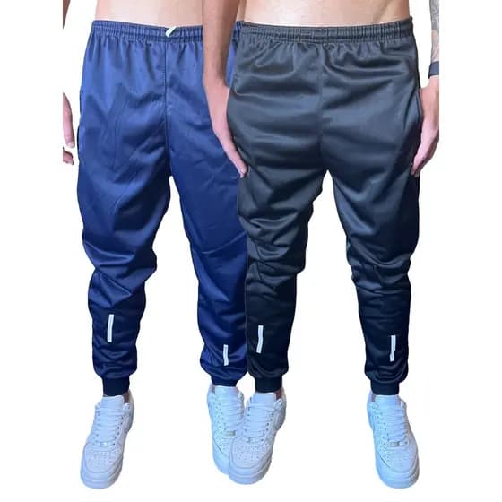 Kit 02 Calças Jogger Básica Sem Estampa - Lisa - Do P ao GG