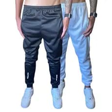 Kit 02 Calças Básicas Masculinas - Lisas - Preta e Branca - Ideal Para Todas as Ocasiões