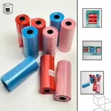 Kit 03 Unidades Sortida Refil Cata Caca Rolinhos Pet Sacolas Saquinho De Lixo