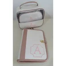 Kit de necessaires com 2 peças e capa para cartão de vacinas personalizados