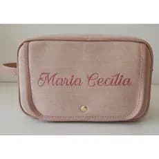 Necessaire personalizada porta fraldas e lenço umedecido linho classic
