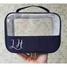 Necessaire transparente personalizada, organizador de mala e bolsa
