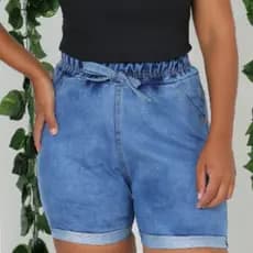 Promoção Short Jeans Feminino Elastano Bolso Traseiro Curto Elastex Hot Pant Cintura Alta Destroyed