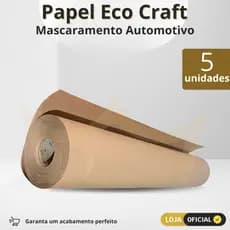 Papel Eco Kraft  60g 60cm Para Mascaramento Automotivo 5unid