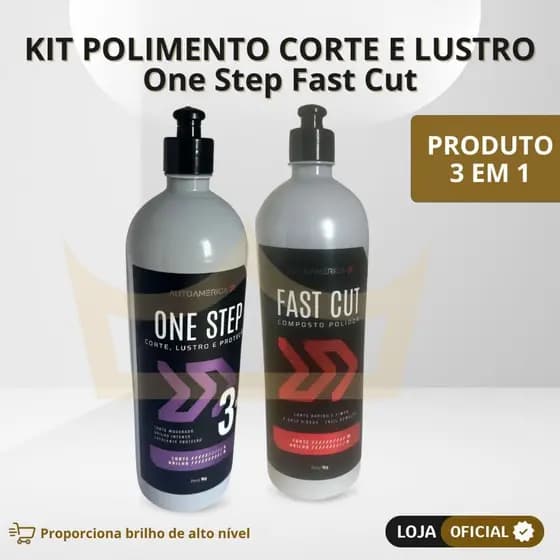 Kit Polimento Corte Refino Lust Autoamerica One Step Fast Cut