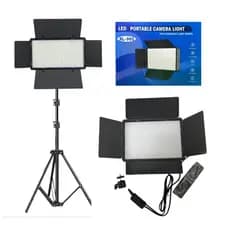Luz LED Portátil para Câmera RL-900 com Tripé 2m- Perfeita para Lives, Fotografia e Estúdio!