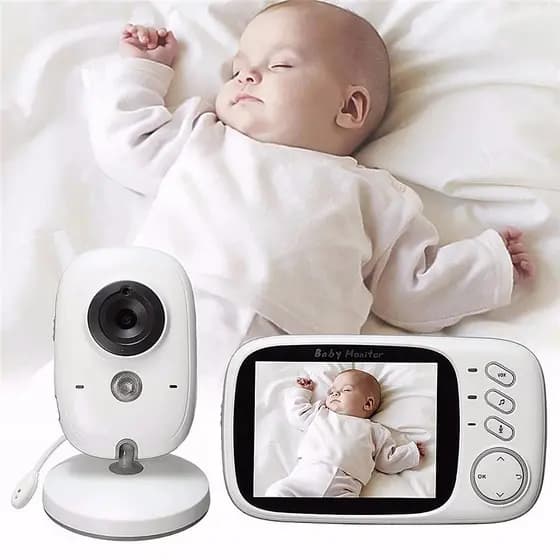 Baba Eletrônica Com Monitor Visão Noturna, Câmera c/ Audio Sensor de Temperatura