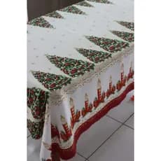 TOALHA DE MESA NATAL OXFORD 1,45x1,45 / 2,50x1,45 - MESA DE 4/6/8 CADEIRAS - PA CONFECÇÕES