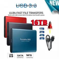 Disco Rígido Externo HD 16TB 30TB SSD 8TB 4TB USB 3.1 Tipo C Interface De Alta Qualidade