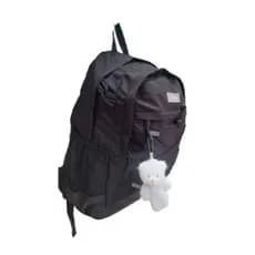 Mochila Casual Juvenil Impermeável com Acessório - Cores Branca e Preta