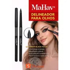 Lápis para Olhos MAHAV Preto – Resistente à Água e Alta Pigmentação