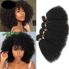 Afro curly  cacheados  com Tela 8 Polegadas Cabelo Humano 20 cm