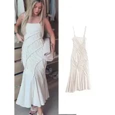 Vestido Irregular Sem Mangas para Mulheres TFMLN, Novo Vestido Elegante de Verão, Liso, para Praia, Festa, Casual, com P