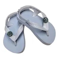 Chinelo Do Palmeiras Infantil e Baby Branco Com Bandeira Time Palmeiras