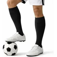 Meião Futebol Futsal Society Masculino Preto Feminino Conforto