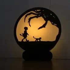 Luminária Abajur Coraline e o Mundo Secreto