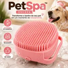 🔥 Escova Banho Pet Com Dispenser Shampoo Massageadora Cachorro Gato Limpeza Profunda 🔥