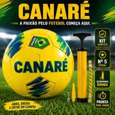 🔥 Bola de Futebol Nº 5 Brasil com Bomba de Ar Kit Completo Resistente Campo Quadra Lazer Presente 🔥