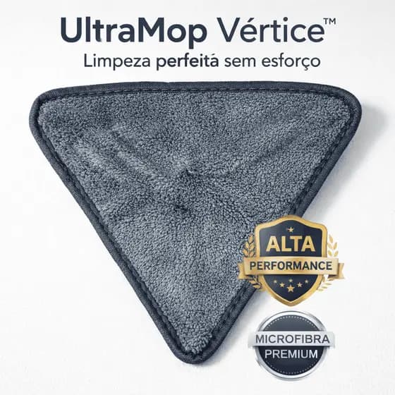 🔥 Refil Mop Microfibra Triangular Lavável Alta Absorção 🔥