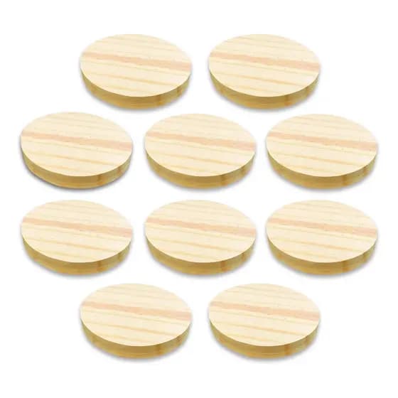 10 Bolachas Disco Madeira Pinus 11 cm Diâmetro Artesanato Queijo Frios artesanato mesa posta sousplat