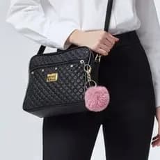 Bolsa Pequena Feminina com Alça Transversal  Couro Sintético Elegante