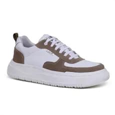 Tênis G.OLIVR Original Couro Casual Moderno Palmilha Gel Cadarço Confortável