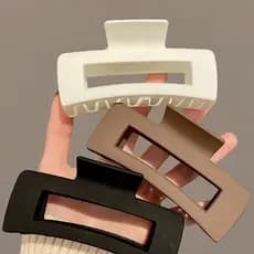 Kits de Garras de Cabelo Cor Sólida Clipes de Cabelo Fixos para Cabelos Densos Superfície Mate