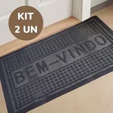 Tapete Bem Vindo Simples Para Porta Entrada Emborrachado Vinil Emborrachado Antiderrapante Secagem Rápida