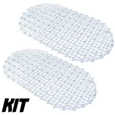 Kit 1-2 Tapete Antiderrapante Para Box Banheiro Chuveiro PVC Com Ventosas Segurança Colorido Várias Cores