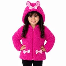 Blusa Infantil menina inverno casaco Teddy com capuz Ted JAQUETA INFANTIL Roupa Frio Moletom
