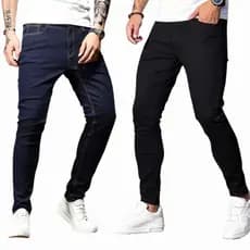 kit calças jeans masculina skinny com elastano  corte moderno basico original NF