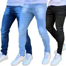 KIT calças jeans masculina com lycra estica muito linha premium promoção envio imediato NF