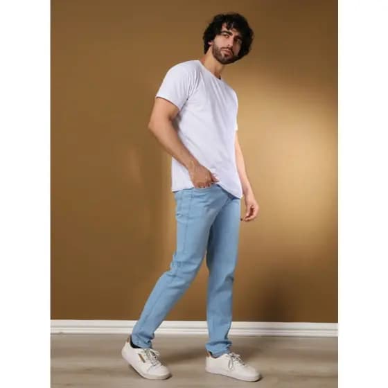 Calças Jeans Masculina Básica Para Trabalho