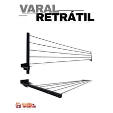 Varal de Parede retrátil em Alumínio Dobrável Articulado com Corda ENVIO IMEDIATO