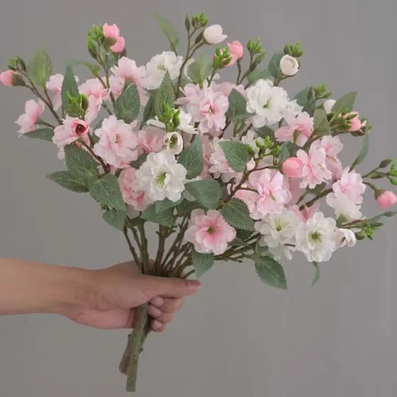 Bouquets Simulados Rosas Camélias Flores Artificiais Arranjos De Decoração De Mesa De Lar--5658