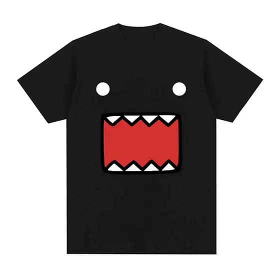 Domo Kun Boneca Rosto Gráfico T Camisas Das Mulheres Dos Homens Algodão Casual Camisetas O-Pescoço Manga Curta Oversized