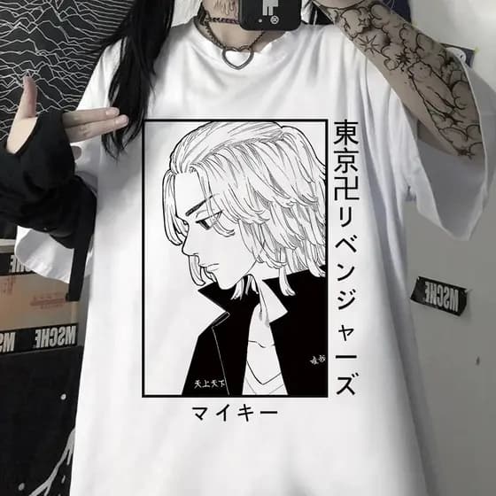 Camiseta Basica Camisa Algodao Mikey Manjiro Sano Tokyo Revengers Anime Japanese Unissex Malha Premium
