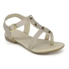 Rasteira Feminina com Spikes Sandália Confortável Casual Escolar Verão Blogueirinha Moda Leve