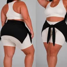 Saia Fitness Plus Size Tapa Bumbum Academia Treino