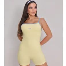Macacão Feminino Fitness Poliamida Proteção UV Conforto Esportivo