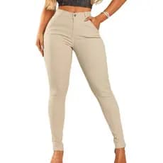 Calça social feminina cós Cintura alta Versátil Casual LAYCRA Alfaiataria colorida preto e branco Jeans