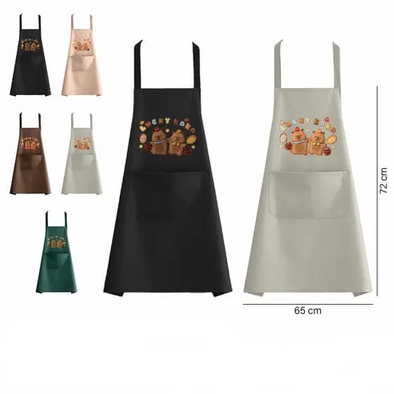 Avental ajustável com bolsos impermeável e resistente a óleo avental cozinha