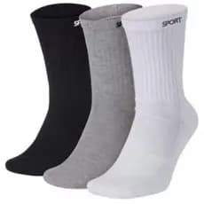 kit 6 a 24 pares Meias masculina SPORT Algodão cano alto/longo kit6,12 e 24 pares