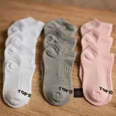 🔥kit até 18 Pares Meia Soquete Feminina Não Escorrega no Pé Super Conforto Algodão Macio Respirável