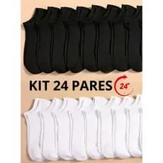 🔥Kit 3 a 24 pares Soquete Unissex Menor Preço